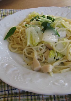 ～。：＊ホタテと白菜のパスタ＊：。～-レシピのメイン写真