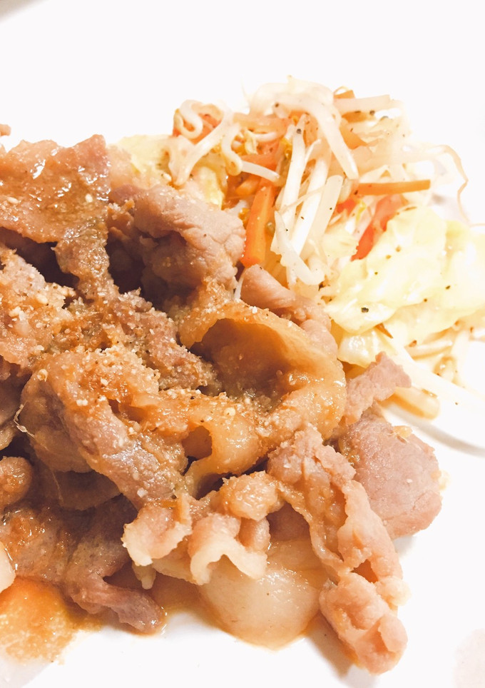 旨い！豚こましょうが焼き 炒め野菜添え-レシピのメイン写真