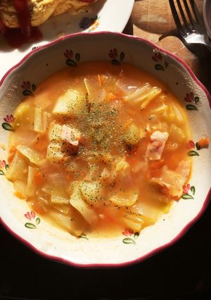 鍋一つで節約簡単ミネストローネスープ-レシピのメイン写真