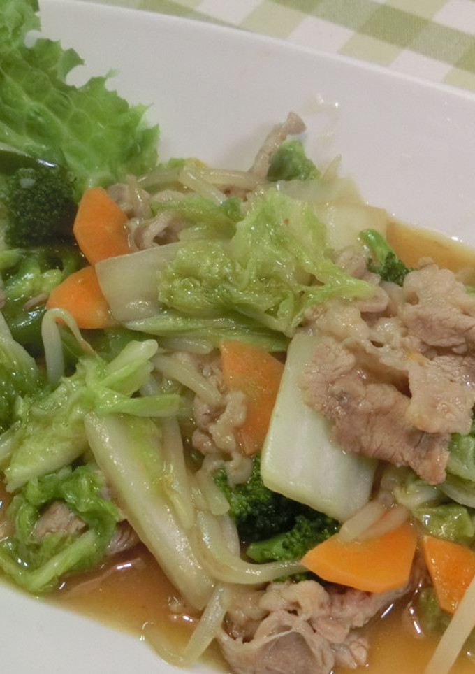 白菜と豚肉のササっと炒めあんかけ風-レシピのメイン写真