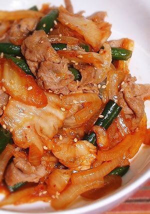 豚肉と白菜キムチの和風炒め(豚キムチ)-レシピのメイン写真
