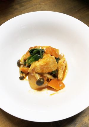 簡単ヘルシー、鶏胸肉でチキンのトマト煮-レシピのメイン写真
