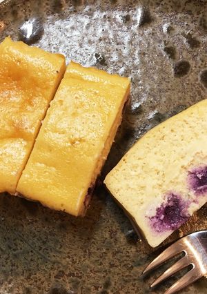 ヨーグルト使用！ブルーベリーチーズケーキ-レシピのメイン写真