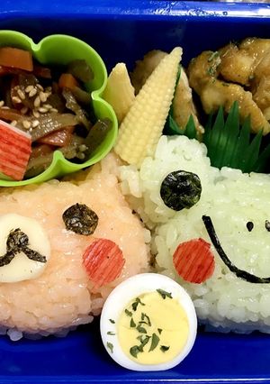 カエル クマ キャラ弁☆-レシピのメイン写真