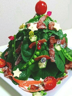 クリスマスツリー☆ほうれん草サラダ-レシピのメイン写真