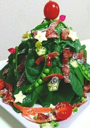 クリスマスツリー☆ほうれん草サラダ-レシピのメイン写真