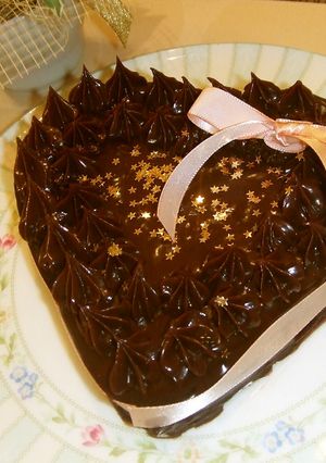 本命バレンタインに♡ハートのチョコケーキ-レシピのメイン写真