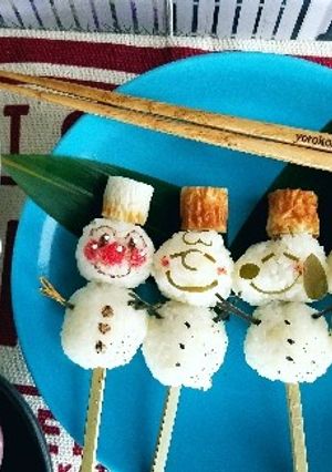 簡単可愛いきりたんぽ♪デコ鍋♪雪だるま-レシピのメイン写真