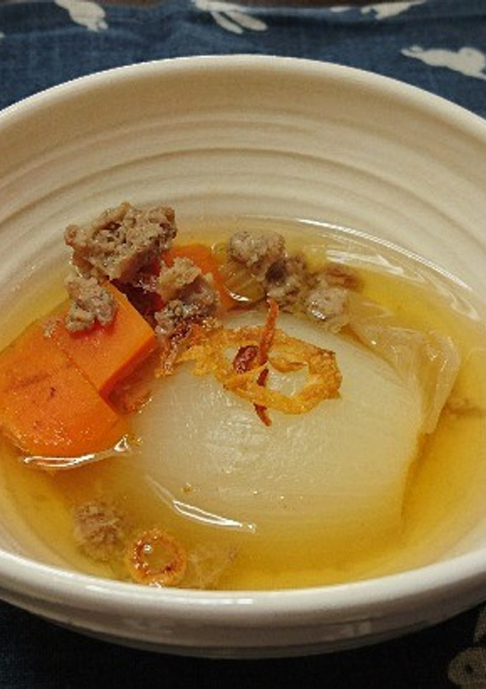 あたただしで新玉ねぎのスープ煮-レシピのメイン写真