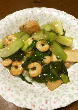 エビと厚揚げとチンゲン菜のあんかけ-レシピのメイン写真