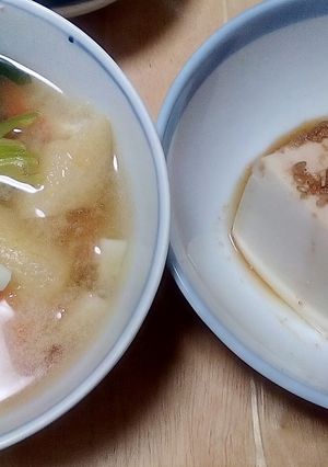 湯豆腐とみそ汁-レシピのメイン写真