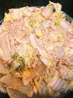 白菜とツナの煮物-レシピのメイン写真