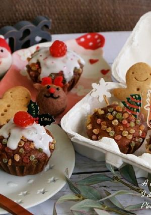 HMでクリスマス☆ココアのカップケーキ-レシピのメイン写真