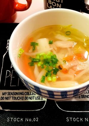 キャベツの芯のスープ♪中華味-レシピのメイン写真
