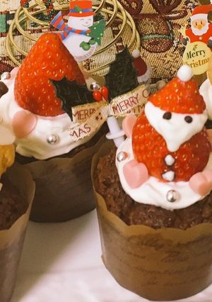 クリスマス カップケーキ-レシピのメイン写真