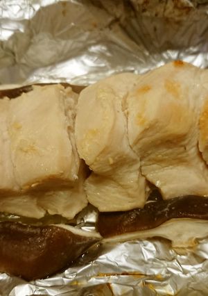 鶏ムネ肉塩麹味噌漬けのホイル焼き-レシピのメイン写真