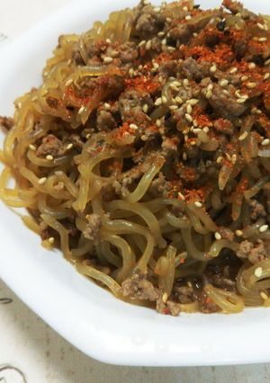 白滝と挽肉の炒め物-レシピのメイン写真