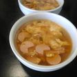 「おさかなのソーセージ」でスープ