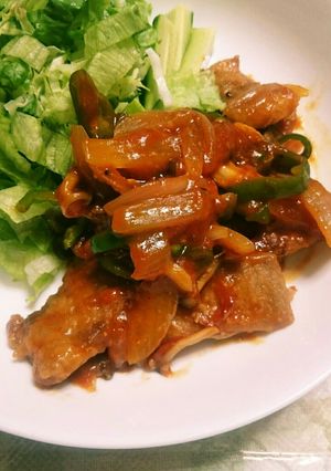 柔らか～い!豚カツ肉でポークケチャップ☆-レシピのメイン写真