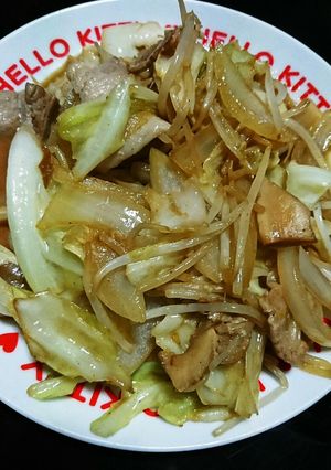 野菜炒め☆バタポン焼肉タレ炒め-レシピのメイン写真