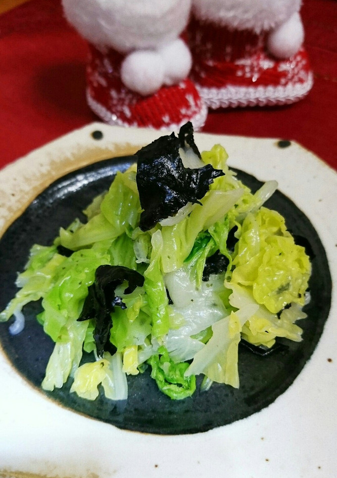 すごい簡単！キャベツと白菜の海苔和え-レシピのメイン写真