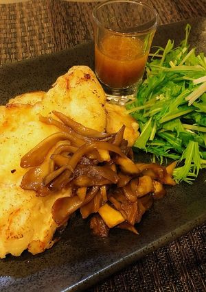 かしわ天風☆鶏むね肉の舞茸ソース添え-レシピのメイン写真