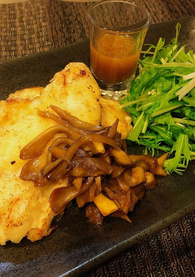 かしわ天風☆鶏むね肉の舞茸ソース添え-レシピのメイン写真