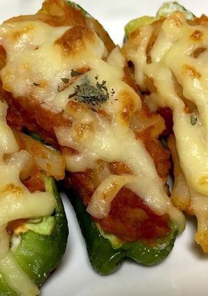 ピーマンのミートうどん詰め-レシピのメイン写真