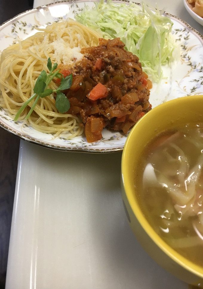 野菜ジュースを使った簡単ミートソース！-レシピのメイン写真