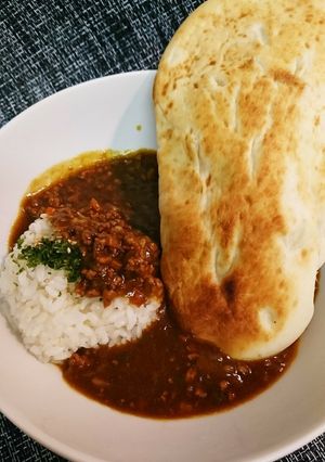 野菜キーマカレー・欲張り…ナンも添えて-レシピのメイン写真