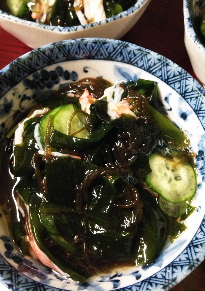 味付け不要！もずくとわかめの酢の物-レシピのメイン写真
