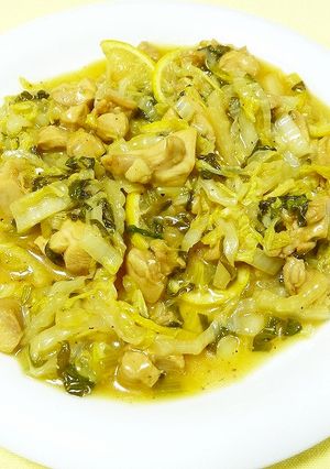 簡単！白菜と鶏肉のレモン醤油ソテー-レシピのメイン写真