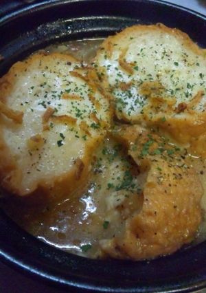 土鍋でたっぷりオニオングラタンスープ風-レシピのメイン写真