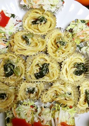 パック野菜冷凍パスタでクリスマスメニュー-レシピのメイン写真
