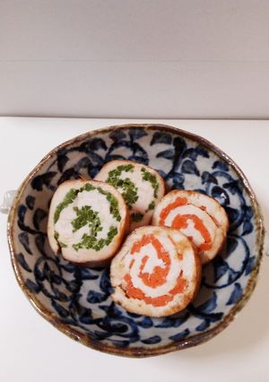 ☆彩りばっちり！鶏胸肉の野菜ロール☆-レシピのメイン写真