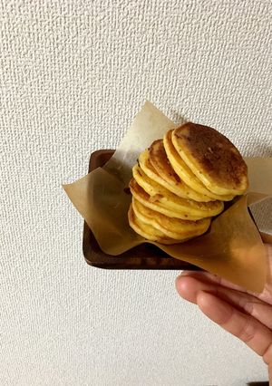 林檎と蜜柑のパンケーキ！ノンオイルでも☆-レシピのメイン写真