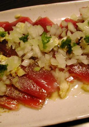 マグロorカツオで！簡単カルパッチョ-レシピのメイン写真