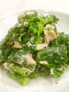 レンジで簡単!菜の花のツナマヨ和え-レシピのメイン写真