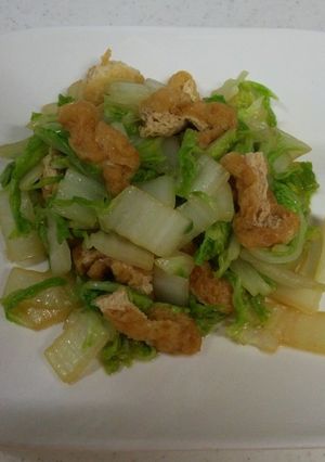 白菜と油揚げの炒めもの-レシピのメイン写真