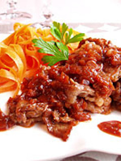 薄切り牛肉の赤ワインソース-レシピのメイン写真