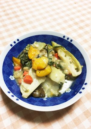 青梗菜と根菜の簡単な具沢山シチュー-レシピのメイン写真