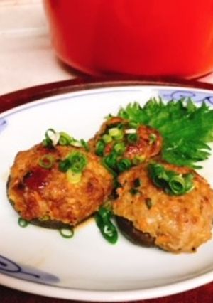 椎茸の肉詰め甘辛焼き-レシピのメイン写真