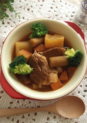 圧力鍋で♪豚肉と根菜のトマトソース煮-レシピのメイン写真