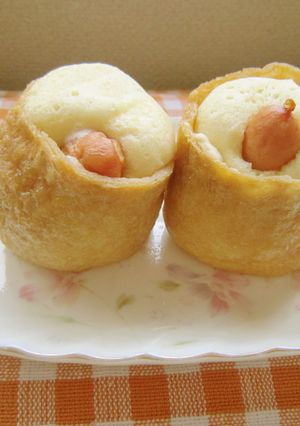 味付いなりとＨＫＭで蒸しパン-レシピのメイン写真