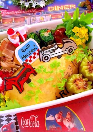 オムライスにレトロケーキピック♫-レシピのメイン写真