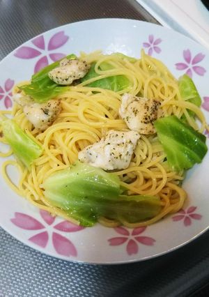 爽やか～鶏ささみとキャベツのレモンパスタ-レシピのメイン写真