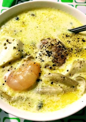 小海老とチーズの豆乳ホワイトスープ-レシピのメイン写真
