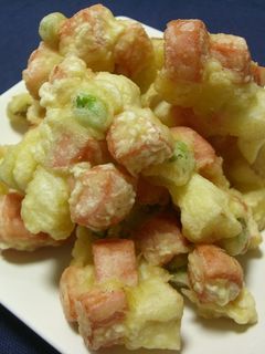 魚肉ソーセージのコロコロかき揚げ-レシピのメイン写真
