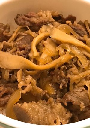 にんにく香る、舞茸効果でやわらか牛丼！-レシピのメイン写真