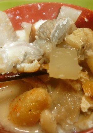 牛スジと大根、焼きネギの粕汁　簡単　早い-レシピのメイン写真